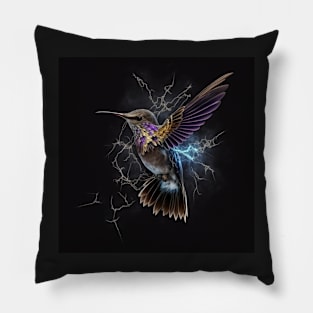 Fantasy Hummingbird with Lightning Pillow