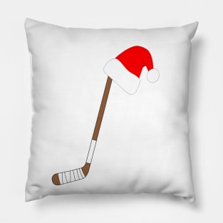 Christmas Hockey Santa Hat. Pillow