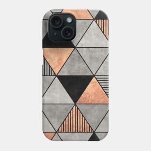 Concrete and Copper Triangles 2 Phone Case