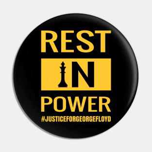 Rest In Power, George Floyd, Black Lives Matter, Civil Rights Pin