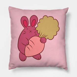 Chubby Bunny with Carrot Pillow