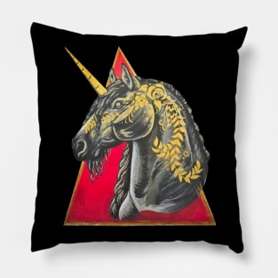 Black Unicorn Pillow