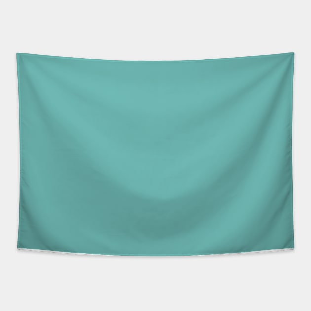 Mid Century Modern Teal Solid Tapestry by Whoopsidoodle