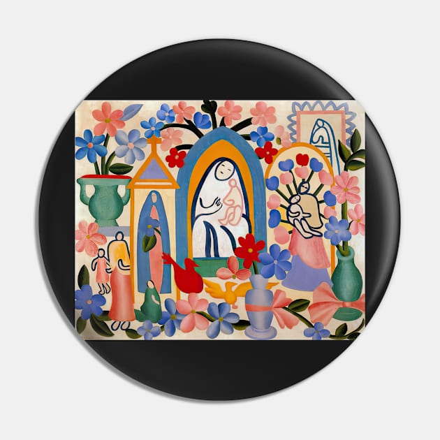 brazilian religion 1927 - Tarsila do Amaral Pin by Kollagio