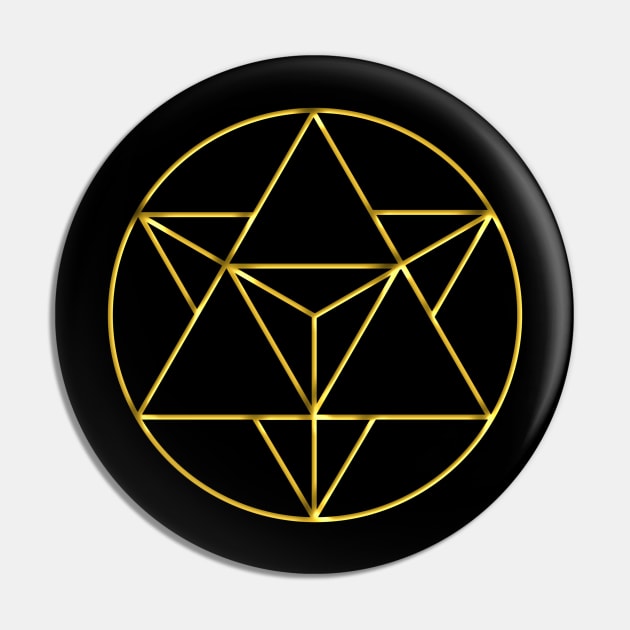 Merkaba Symbol Pin by Aflamed Designs