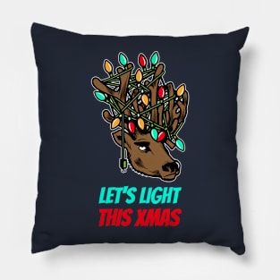 Let's Light This Xmas Funny Humor Christmas Pillow