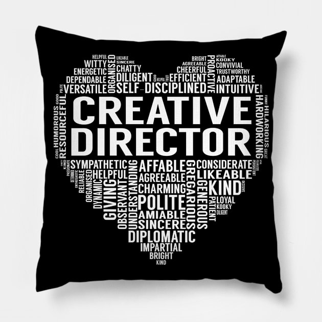 Creative Director Heart Pillow by LotusTee