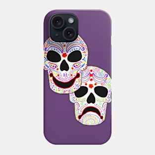 Colorful Muertos Comedy-Tragedy Phone Case