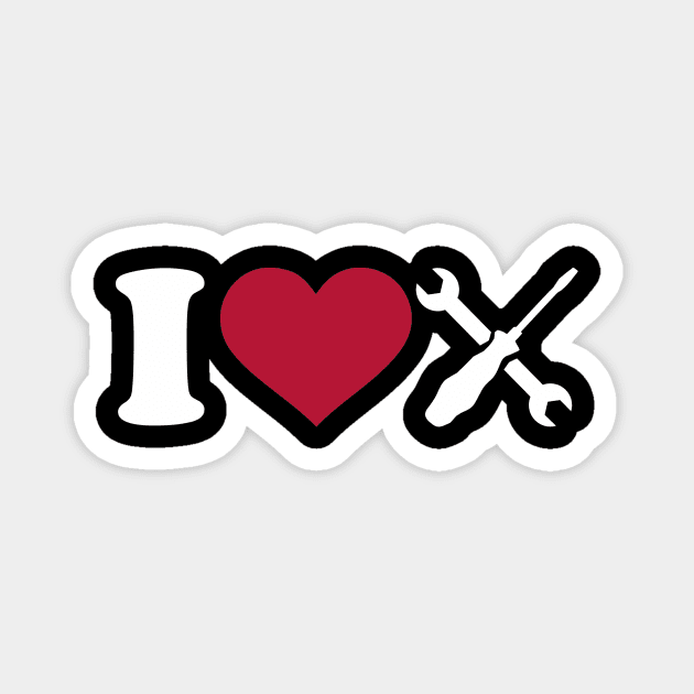 I love Tools Magnet by Designzz