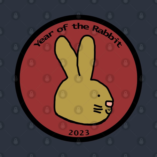 Year of the Rabbit 2023 Bunny Portrait by ellenhenryart