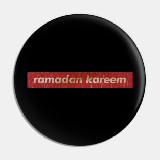 RAMADAN KAREEM - SIMPLE RED VINTAGE Pin