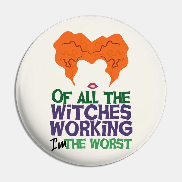 Winifred Witches Working Halloween Pin by xxkristen