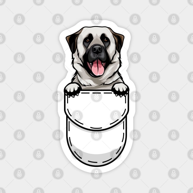 Funny Anatolian Shepherd Pocket Dog Magnet by Pet My Dog