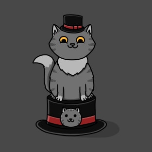 Cat In A Hat On A Kitty Cat Hat T-Shirt