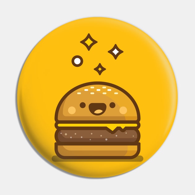 Golden Cheeseburger Pin by loopa