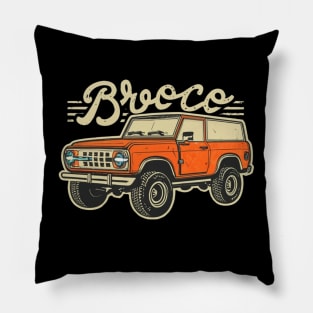 1987-1991 Ford Bronco w/Tires retro vintage Pillow