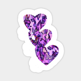 Retro  Heart Camouflage No.1 Magnet