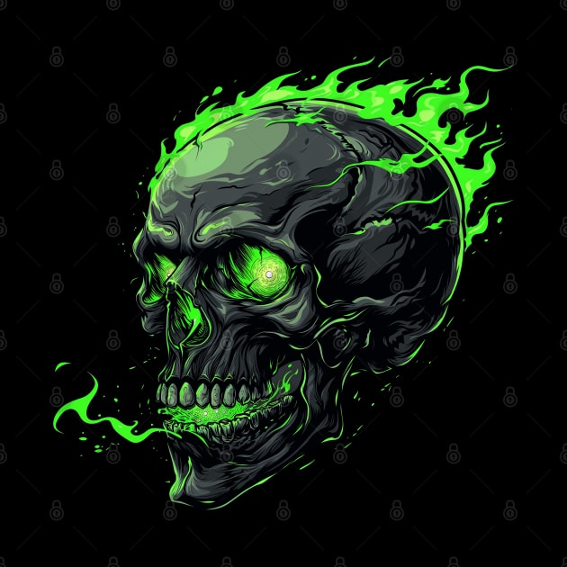 Ethereal Glow Skull by thedoomseed