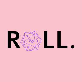 Roll. RPG Shirt black and purple T-Shirt