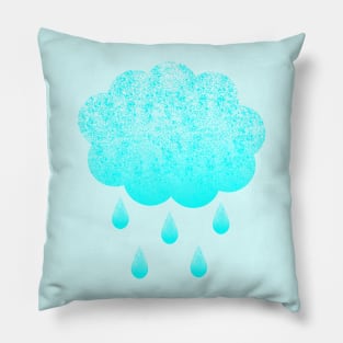 Cloud and raindrops Pillow