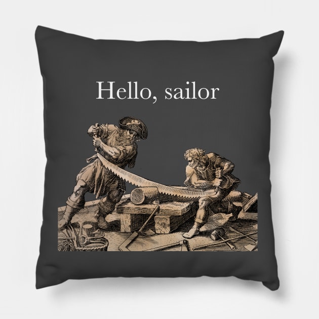 Hello Sailor Pillow by Novis Imaginibus