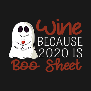 Ghost Wine Lover Boo Drinking Costume T-Shirt