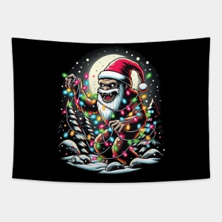 bigfoot christmas String Lights Tapestry