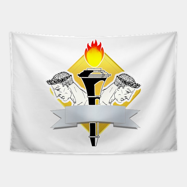 Athletic Torch Sports Tapestry by Marccelus