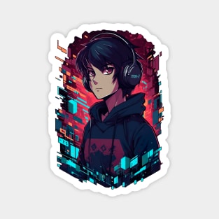 Anime Boy Gamer - Anime Shirt Magnet