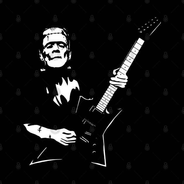 Frankenstein playing electric guitar by VinagreShop