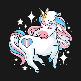 Transgender Unicorn Trans Ally Trans Pride T-Shirt