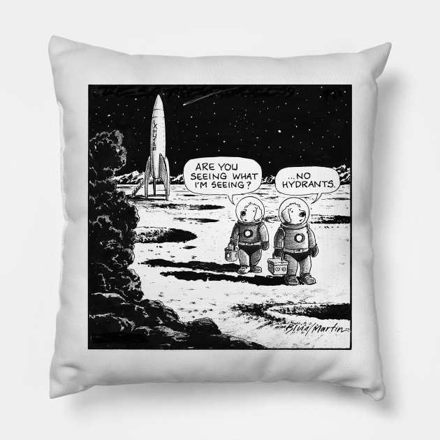 Space nightmare Pillow by blisscartoons