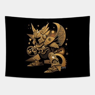 myth cloth gold metallic knight ecopop wing centurion art Tapestry