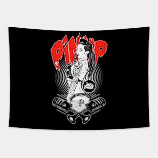 Zombie Hot Rod Pinup Tapestry