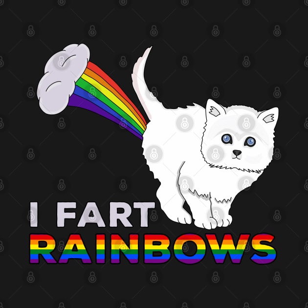 I Fart Rainbows - Funny Cat Fart Rainbow by DiegoCarvalho