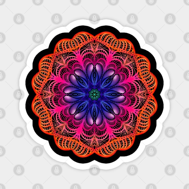 Mandala gradient Magnet by Drawers of Drawing