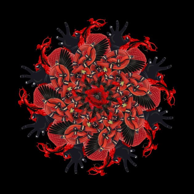 red halloween mandala by burenkaUA