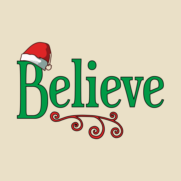 Believe Christmas T-Shirt | Believe in Santa Clause by TeesByJay