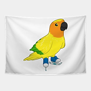 Parrot Ice skating Ice skates Tapestry