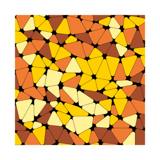 Orange Mosaic Tile Design T-Shirt