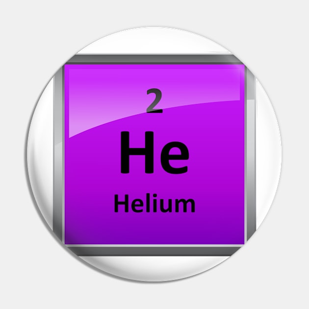 Helium Element Tile - Periodic Table Pin by sciencenotes