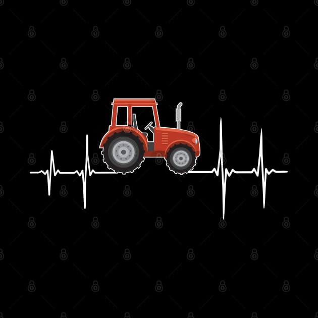 Tractor Heartbeat Farmer Pulse by Shirtbubble