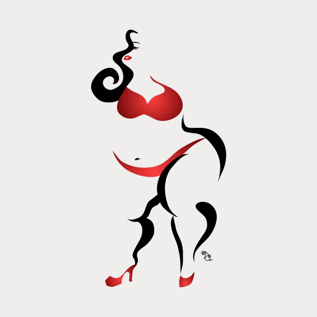 Red Bikini by Toni Tees