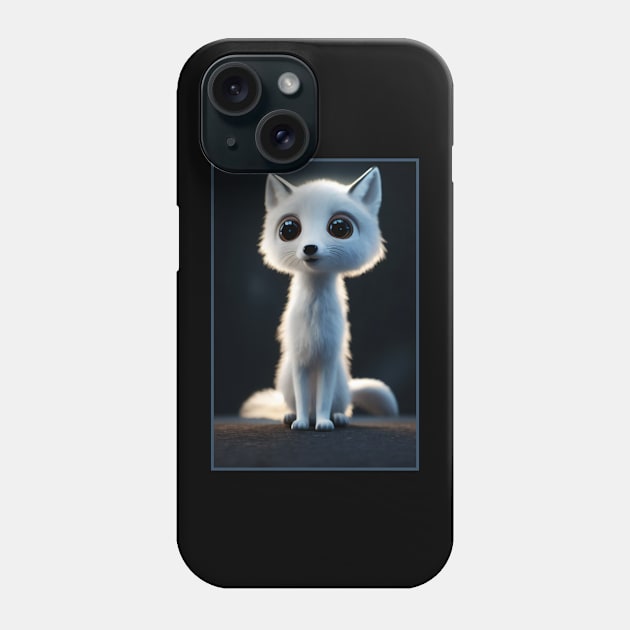 Cute white kitten Phone Case by orange-teal