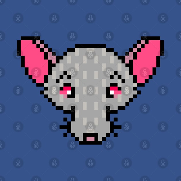 Pixelated Rad Rat (Full Color Version) by Rad Rat Studios