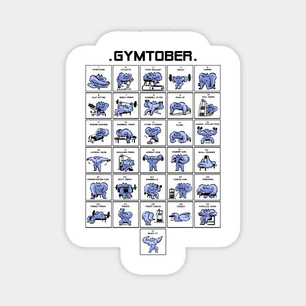 Gymtober Magnet by BATFEULA