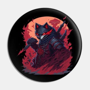 Ninja Warrior Wolf Pin