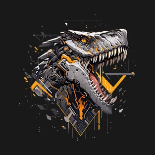 Mecha Tier Tiger Wolf Fuchs Dino Bär Cyborg T-Shirt