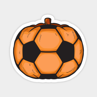 Soccer Pumpkin Ball Head Halloween Magnet