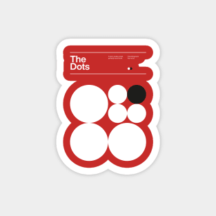 The Dots - Minimalism dots typographic design - Helvetica - Swiss Graphic Design Magnet